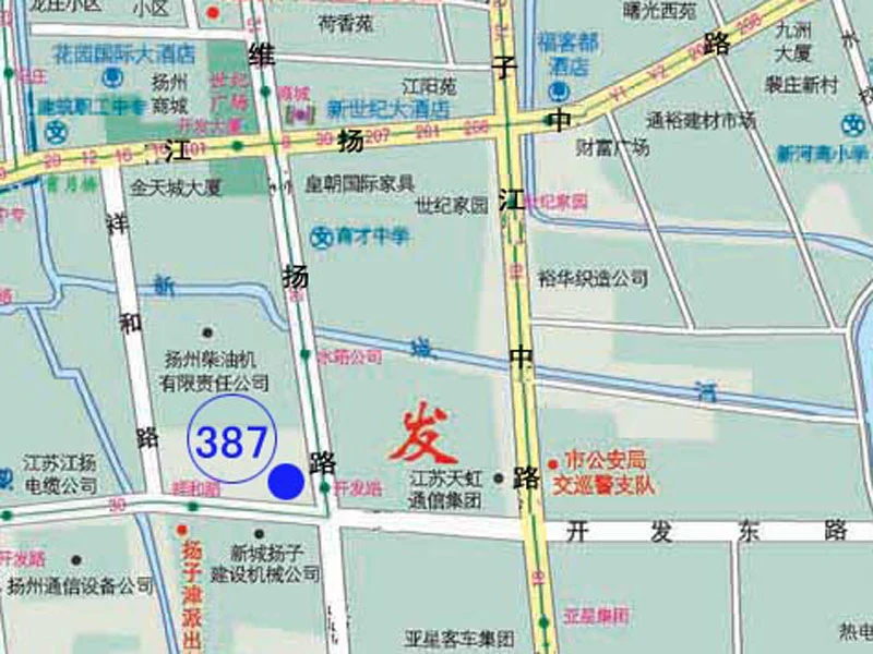 为387号地块,项目位于扬州市经济开发区,城市交通主干道维扬路西侧
