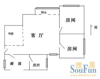 越秀农讲所东贤里小区 2室1厅 60㎡ 3200元/月