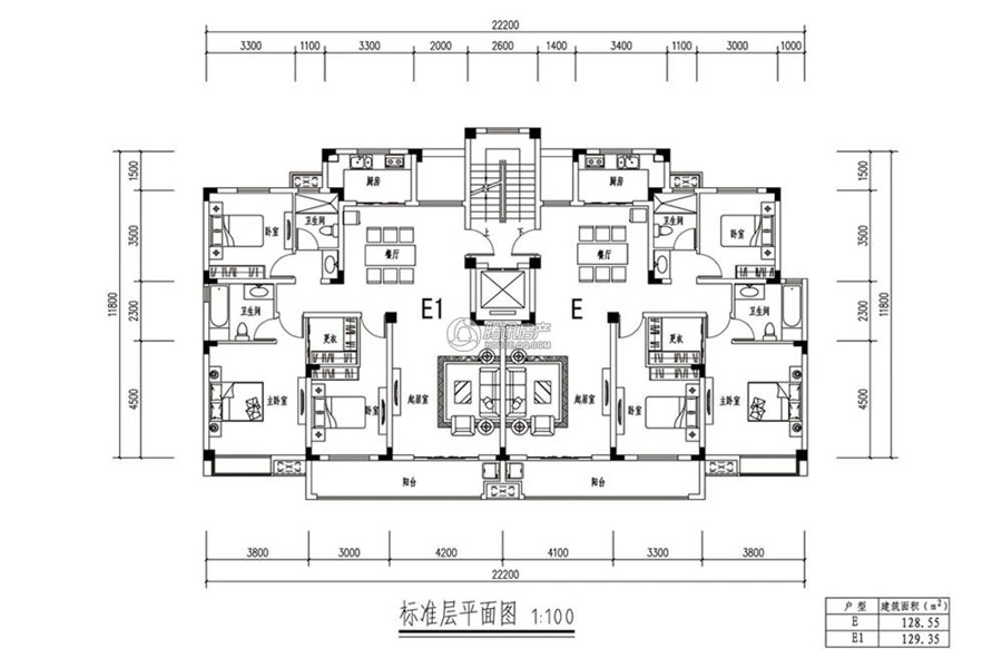 宇业天逸华府户型图