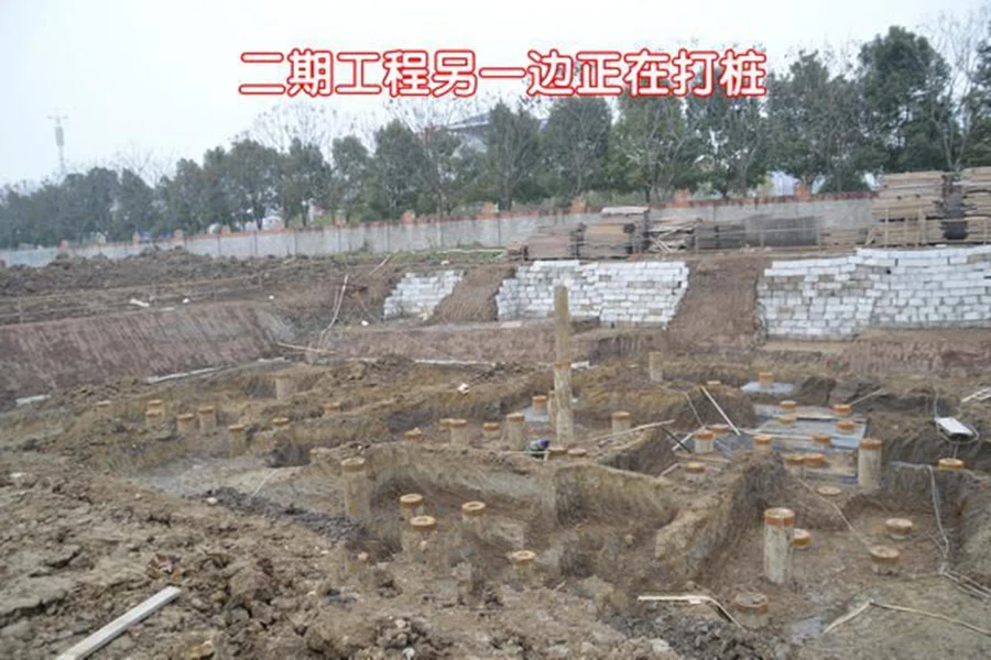 地基打桩基本完成