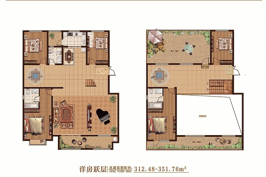 盛岳·云锦洋房跃层户型图