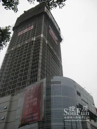 9月26日无锡市中心第一高楼红豆国际广场正式封顶