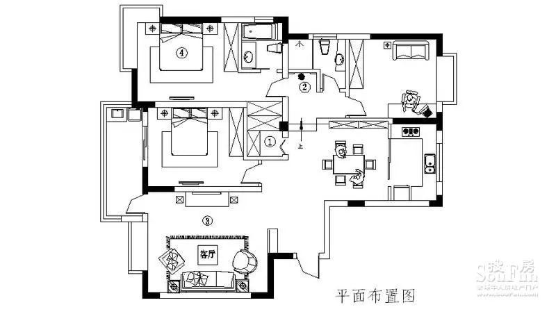 春江花园三期f户型点评!