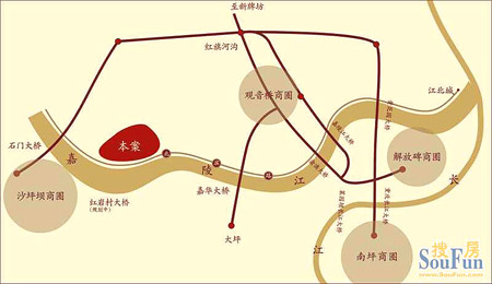 中海北滨华庭交通图