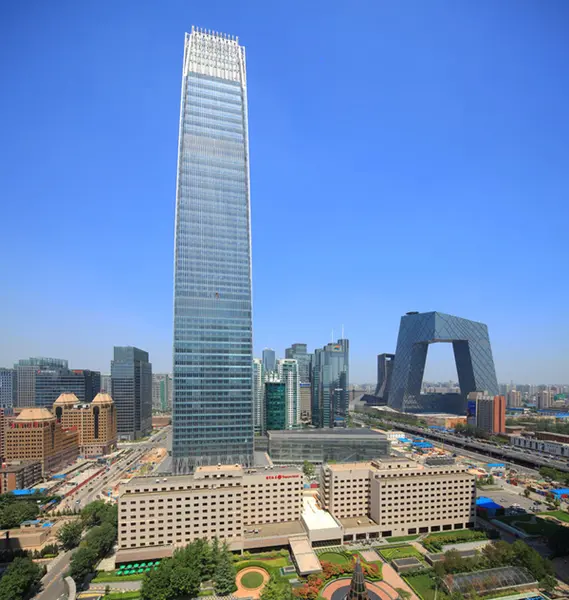 图为目前的北京最高楼国贸三期新华社资料图片
