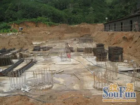3号楼基础承台地梁钢筋绑扎