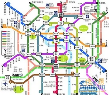 2010年成都轨道交通规划图
