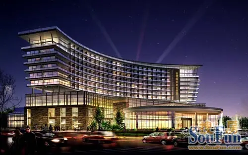 信德华府五星级酒店夜景图