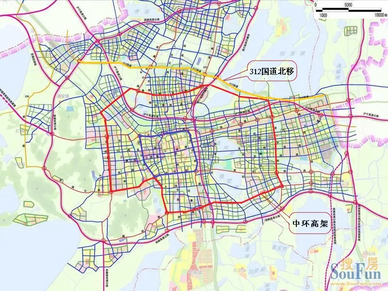 规划中的苏州中环快速路(图片来源:资料图片)