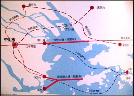 港珠澳大桥无助珠三角交通 粤筹建深中大桥[图]