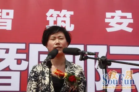 三山区委副书记贾贤燕致辞芜湖市副市长王沧江宣布开工领导嘉宾为龙湖