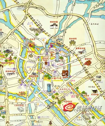 锡城出了首幅手绘地图_房产资讯-无锡房天下