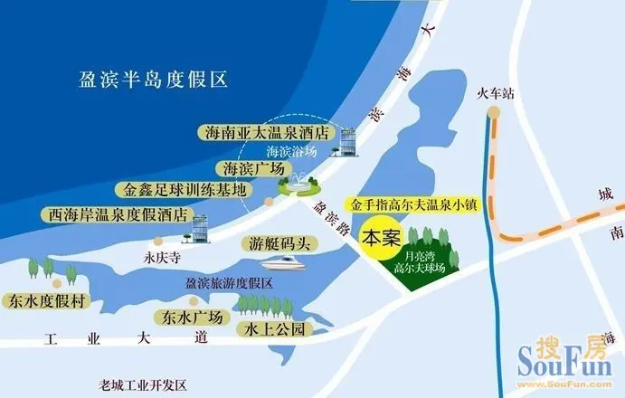 盈滨半岛配套众多