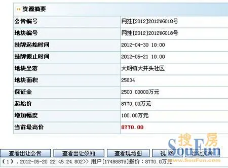 大朗大井头商住地今出让目前已有开发商报价