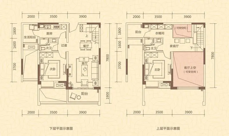 招商花园城开启理想生活空间 95㎡跃层户型点评