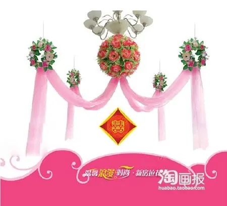婚房拉花布置图片集锦看最新样式