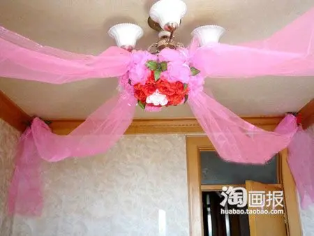 婚房拉花布置图片集锦看最新样式