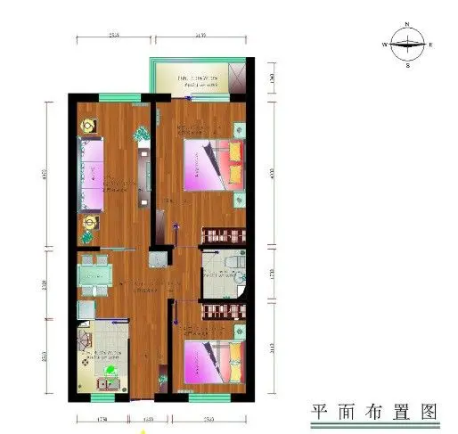 80平米小户型平面图欣赏