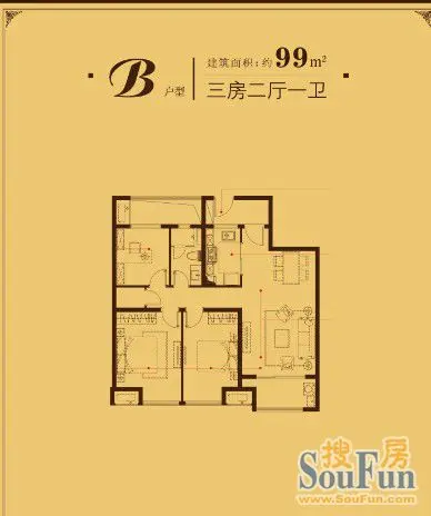 万科金域缇香紧急加推:99㎡三房,劲享团购价