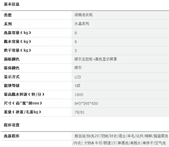 海尔水晶系列滚筒洗衣机 贵买便宜用的好机子