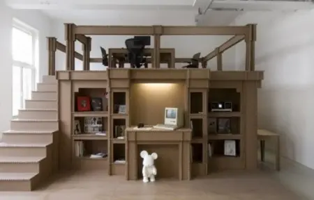 用纸壳做的家具神奇独特 你看的出来吗?(组图)