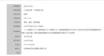 蛇年春节后南昌首个地王诞生楼面单价11472元msup2;