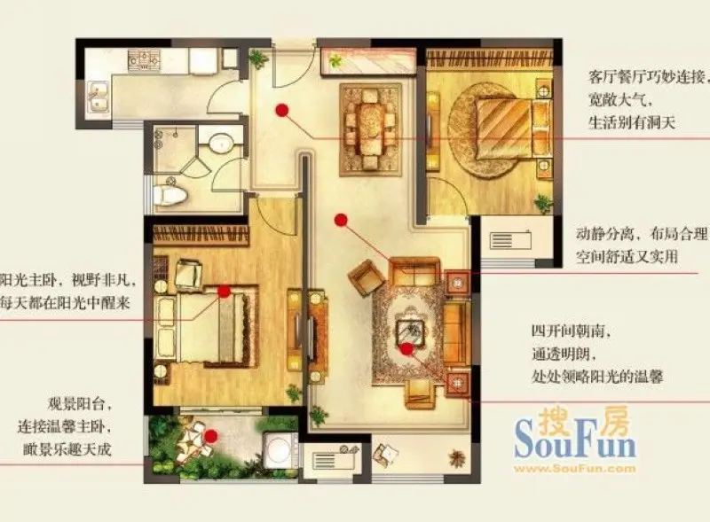 热销原因二:各种户型,满足不同需求 此次开盘的户型面积有90 ㎡, 118