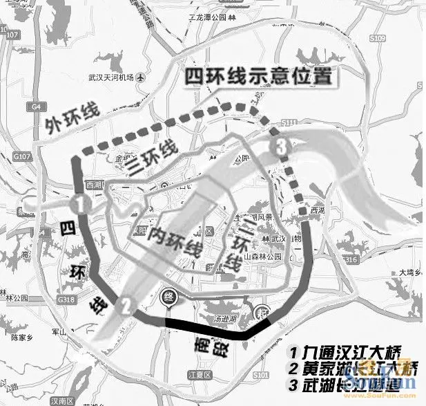 武汉正在修4环,正在建设,大家看看我们盘龙城在四环内嘛?