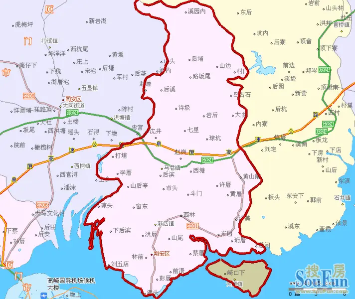 翔安文教园区规划二路贯通未来多路公交通行