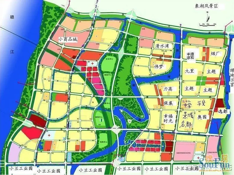 象湖新城整体规划图