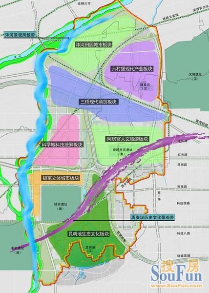 西咸新区沣东新城空间结构规划