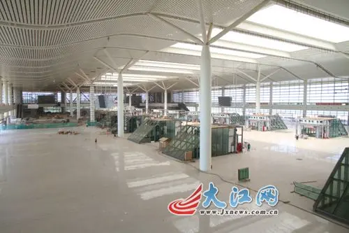 南昌西站站房建设收尾 站内即可乘坐地铁,公交,出租