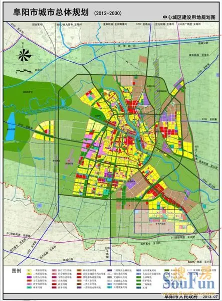 2012-2030年阜阳市城市总体规划公示