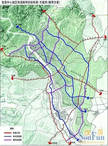 宜昌中心城区快速路规划通过评审 简称"四纵五横"