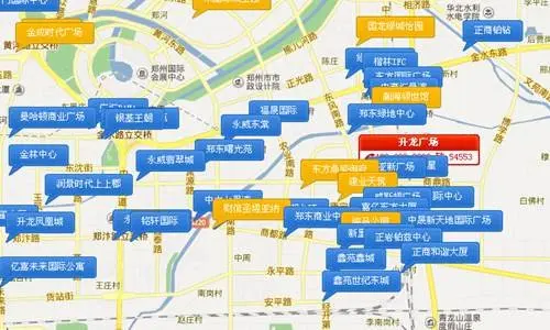 郑州东站附近楼盘分布
