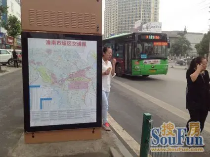 淮南127路公交车路线图,淮南12路公交车路线图 淮南城区交通图亮相公交站台遍布全市7条主干道