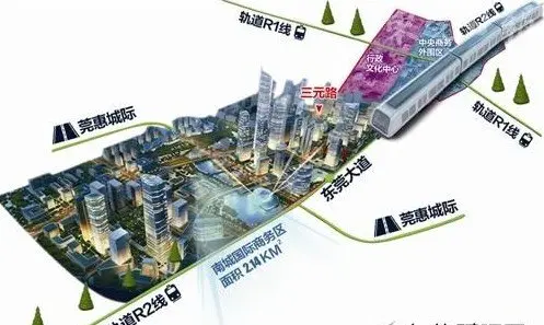 东莞cbd控规实施:二层步行连廊串联cbd核心区