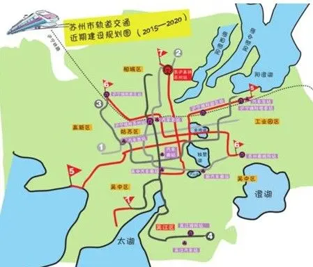 苏州轨道交通5,6,7号线建设规划图