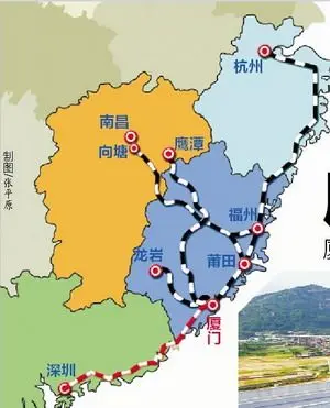 厦深铁路通车后 厦门每天发送列车将超百对