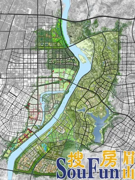 岷江两岸眉山城市规划区景观和建筑风貌控制规划