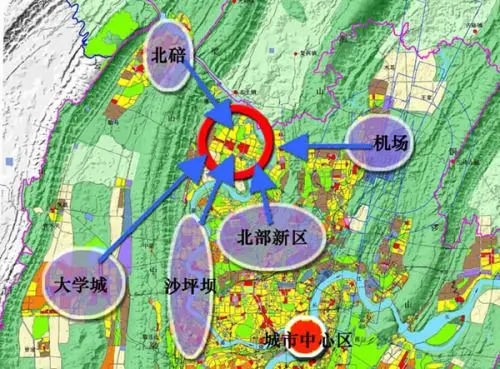 北碚蔡家区位示意图