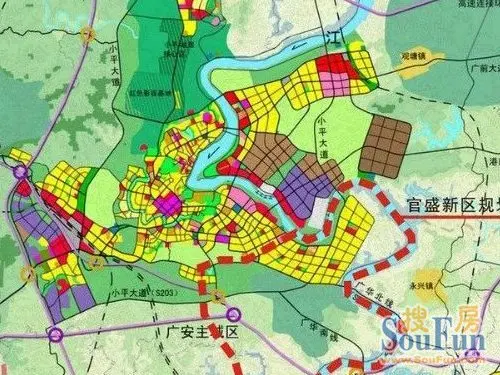 广安官盛新区主干道及安置房预计2015年2月将全面竣工