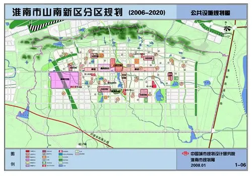 淮南市山南新区分布规划图