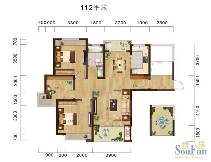 入户厨房a厨房设计,大玄关,大飘窗.阳台,客厅,餐厅连通.室内设计施工说明500图片