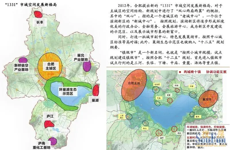 合肥1331城市区域空间发展格局