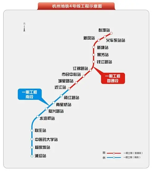 杭州地铁11号线线路图,杭州地铁11号线 杭州地铁4号线18车站英文名出炉 市民中心换名