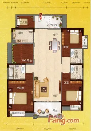 大家族的选择 灏昌园157㎡5房2厅户型点评