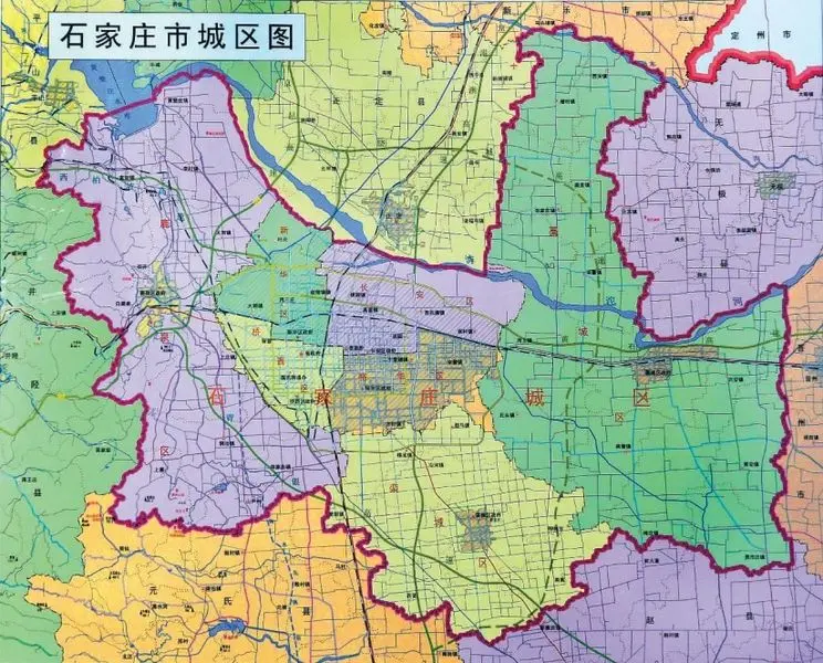 石家庄市区划图