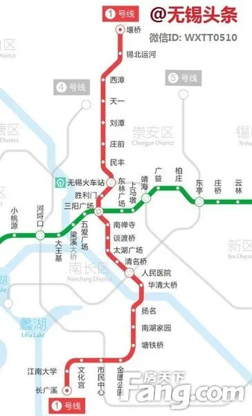 注意啦!无锡 1 2 3 4 5号线全图揭秘
