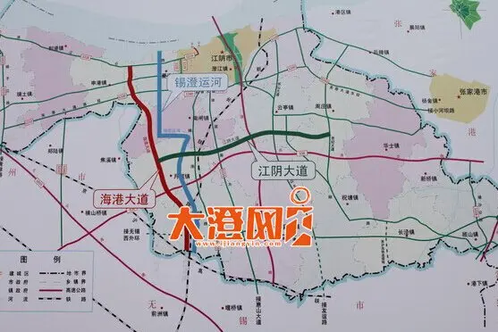江阴大道,海港大道10月28日正式通车